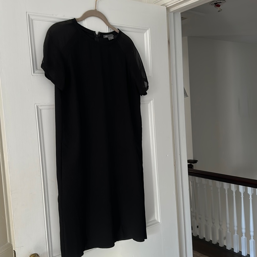 Vince dress sheer sleeves